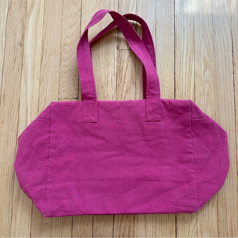 Rive Droite Paris Celestins The 24 Hour Tote Bag With Zipper Fuchsia Pink - Picture 4 of 12